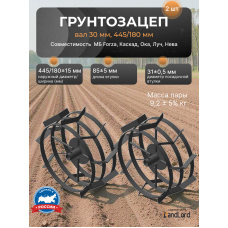 Грунтозацепы Ø-30 мм круг (445х180 мм) (Нева, Каскад, Целина, КАДВИ, Луч, Форза)